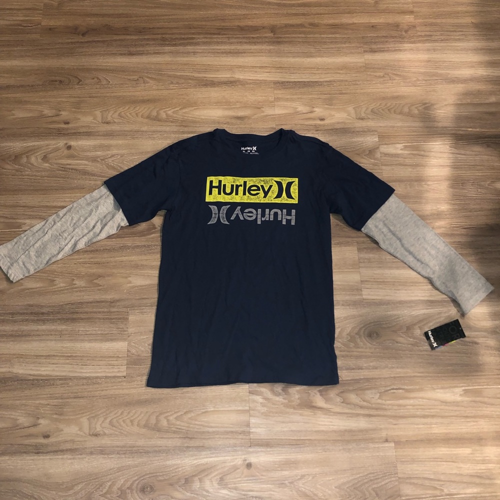 Navy Blue Double Layered Hurley T-Shirt